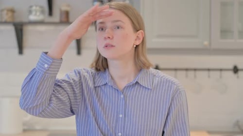 Portrait of Young Woman Searching for Opportunity