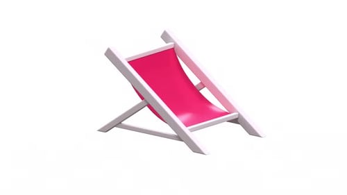 Animiertes 3D-Strandbett mit Alpha