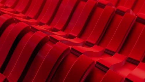 Abstract Red Waves Loop