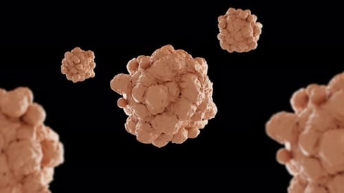 Abstract Microscopic Organism Pulsating and Deforming