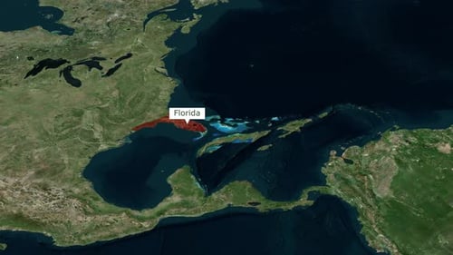 Florida State Map Highlight and Zoom
