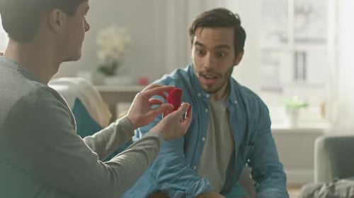 Man Proposes to Partner with Engagement Ring