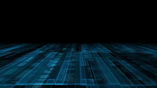 4K Abstract technology background. Futuristic cyberspace, data, hi tech concept. Virtual space