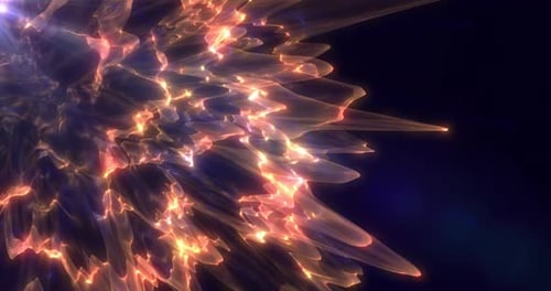 Abstract Fiery Energy Flowing Background Animation