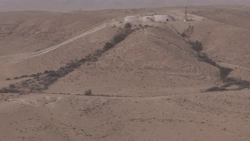 Desert Outpost: Aerial View of Isolated Facilities