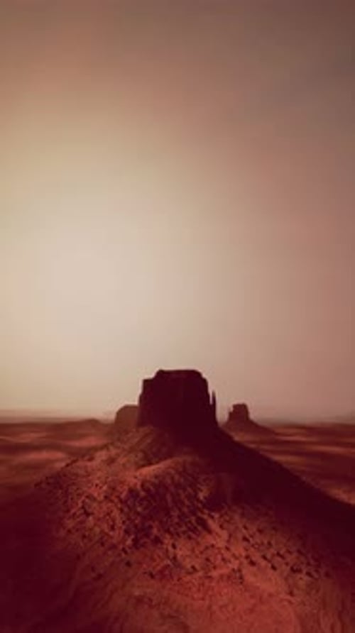 Rock Formation in Desert Landscape