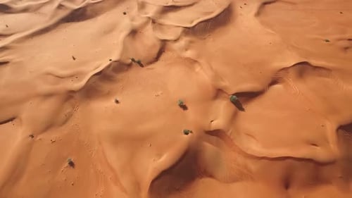 Endless Waves of Sand Dunes in a Majestic Desert Aerial Scene