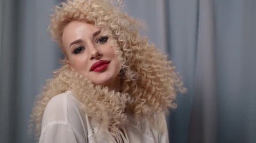 Portrait of a Curly Woman