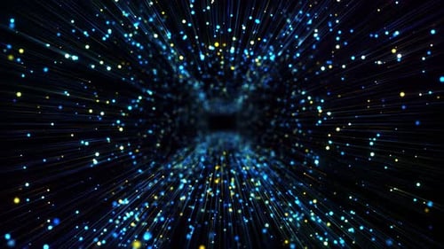 4K Particle Space Tunnel Video Background Material