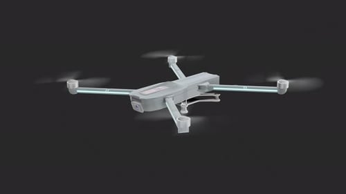 Futuristic Technology Drone Flying Animation