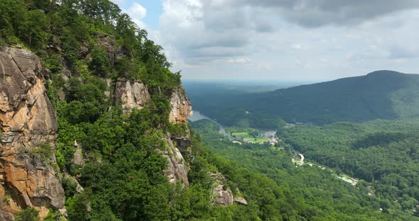 Rocky Mountain Cliffs with Eroded Stone Surface in Blue Ridge Mountains ...
