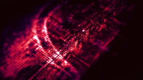 Futuristic Screen Display Data Matrix Simulation Background 22