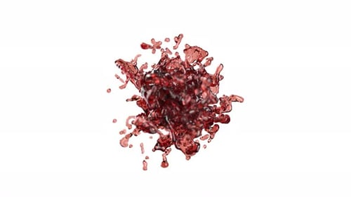 Vin rouge Splash Drop sur sac blanc