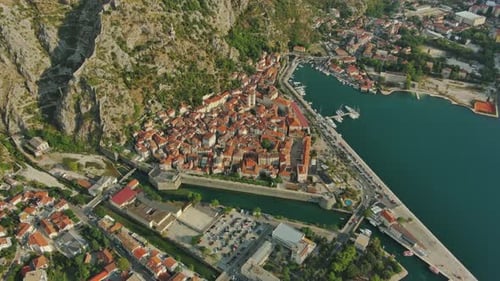 Aerial view of Kotor old city