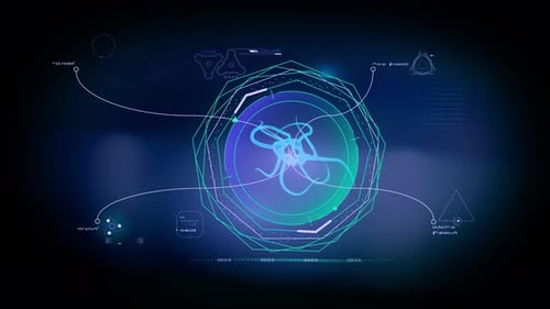 Datos animados sobre un organismo vivo desconocido