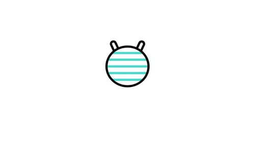 Animiertes Gymnastikball-Symbol