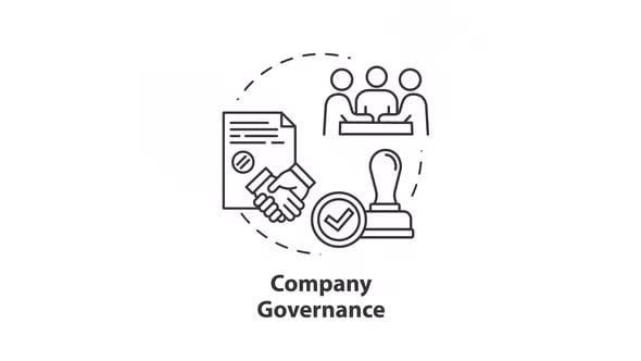 Company Governance Minimalist Line Icon Animation, Elements Motion ...