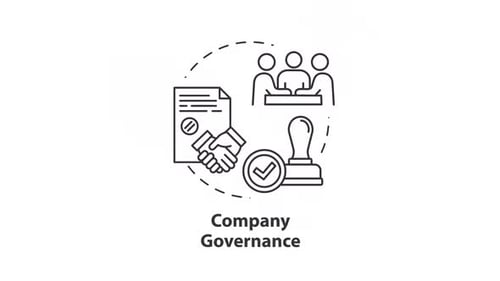 Company governance concept icon line animation