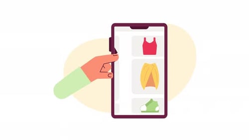 Animierte App für Bekleidungsgeschäfte
