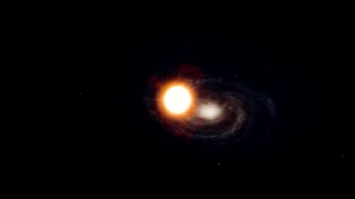 Une étoile brillante dans une galaxie tourbillonnante
