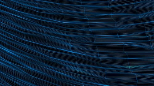 abstract blue color plexus wave lines particles loop pattern background