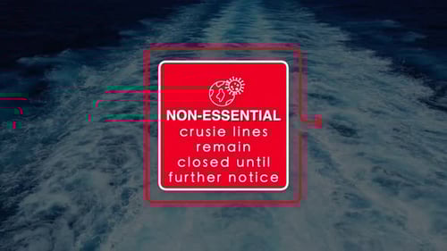 Cruise Ship Wake in the Ocean