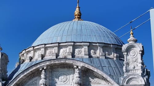Istanbul Bosphorus Bridge and Ortakoy Mosque Aerial View 6