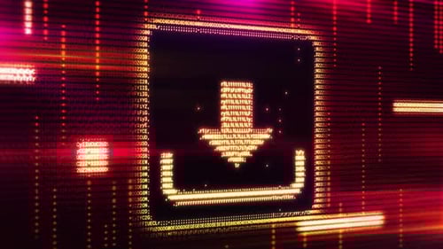 Loading a Token That Produces Glowing Lines of Code on a Digital Display