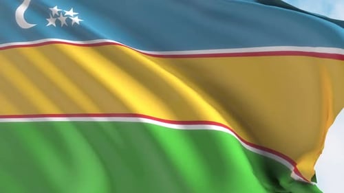 Karakalpakstan Flag Waving