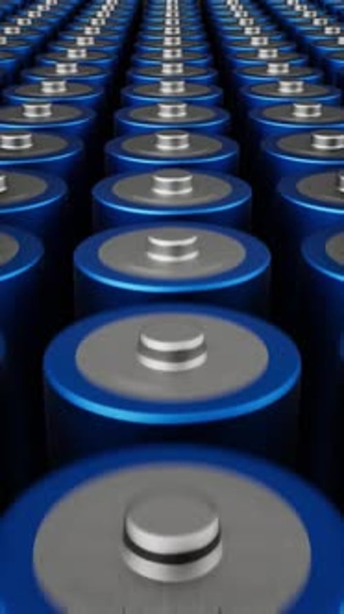 3D Animation of Lithium Battery Cells