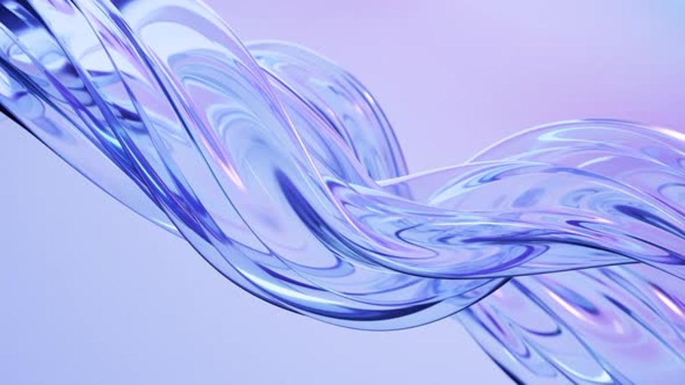 Abstract wave loop animation. 3D rendered background, flowing, fluid ...