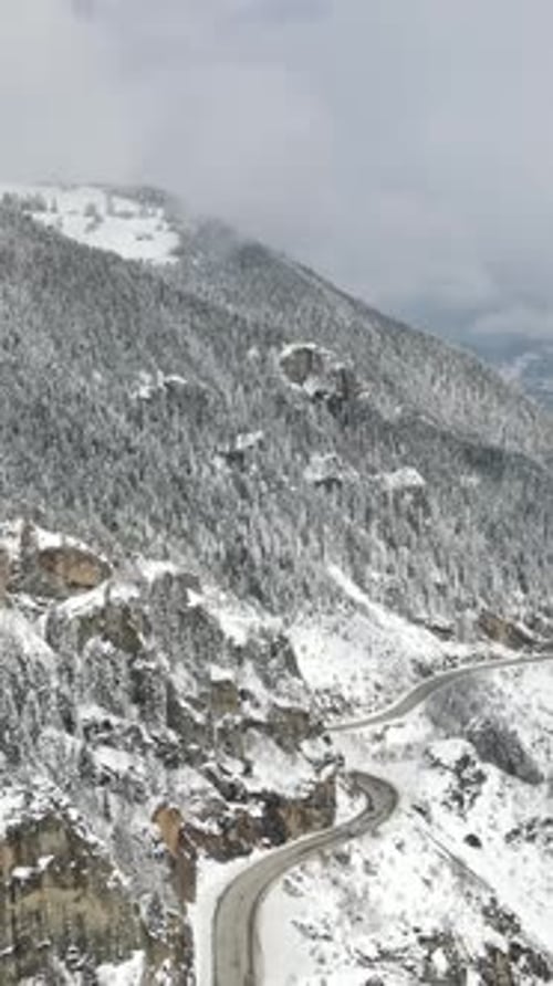 Snowy Valley Landscape