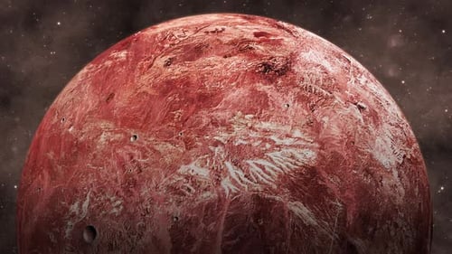 Makemake Fictional 3d Planet Spinning View Galaxy Glowing Star