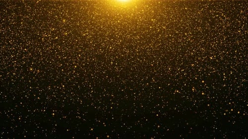 Golden Sparkling and Luxury Particles Raising Shining Golden Floor Particle Stars Dust Background