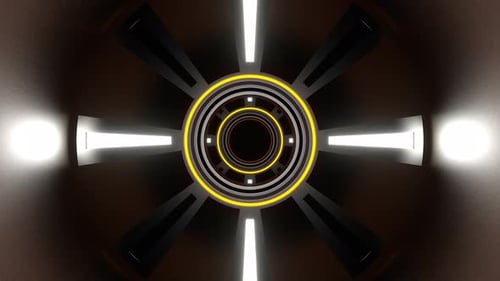 Orange And White Neon Light Ventilation Background Vj Loop In 4K