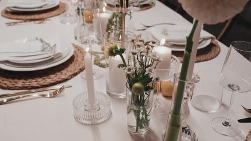 Beautiful Table Setting Ready for Elegant Dining