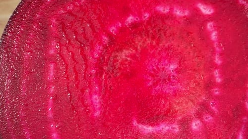 A vibrant half beetroot with intricate details