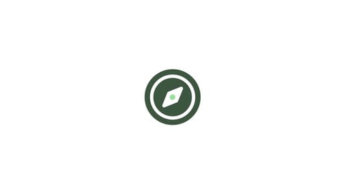 Compass Orientation symbol icon animation video