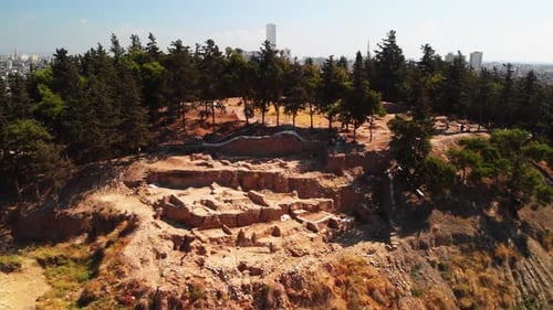 Mersin Yumuktepe Mound, aerial shot Turkey