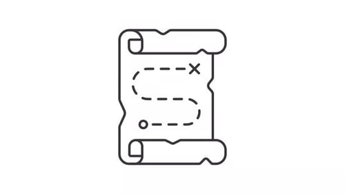 Animated pirate map icon