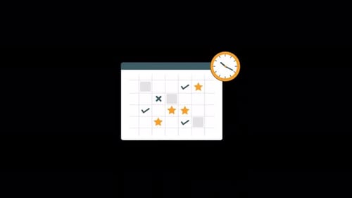 Calendar Schedule Planner Animation Video - Transparent