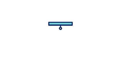 Animated Projector Screen Icon with Business Strategy Plan