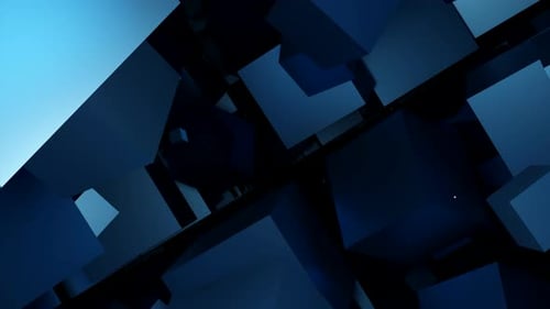 Abstract Geometric Cubes Flowing Animated Background