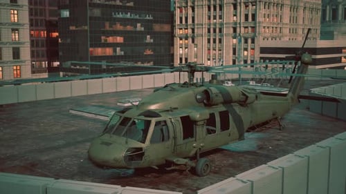 Black War Chopper in der Stadt