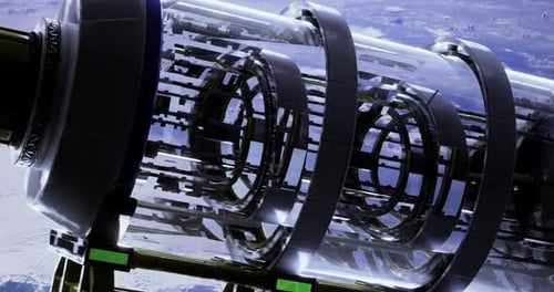 Futuristic Technology Showcasing Advanced Space Exploration Machinery