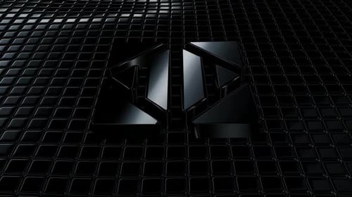 Dynamic Black Metallic Geometric Shapes Looping Background Animation
