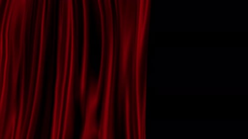 Red curtain with alpha channel closing