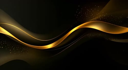 Luxury Golden Waves Flowing Abstract Background