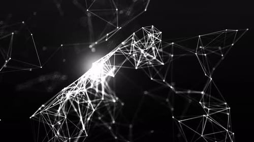 Digital Network .Plexus White Background