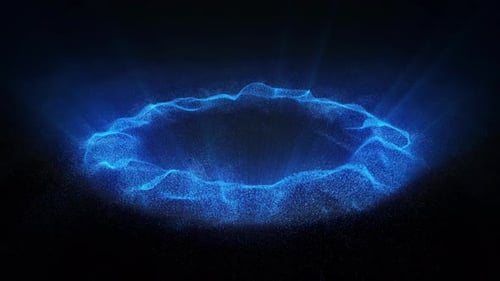 Fluid Blue Particles Logo Reveal Opener Animation